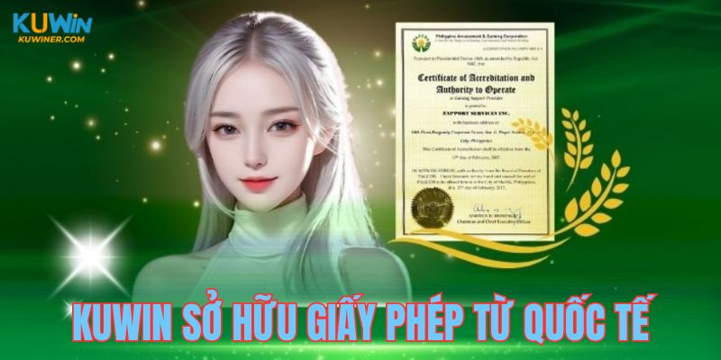 Nhà cái có giấy chứng nhận từ quốc tế